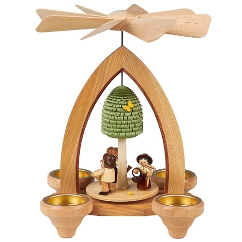 Seiffener Volkskunst Lorenz | Moderne Erzgebirgische Weihnachtspyramide | Teelichtpyramide Pyramide aus Holz | Weihnachtsdeko | 25 cm | mit Frühlingsgarten Seiffener Volkskunst Lorenz | Moderne Erzgebirgische Weihnachtspyramide | Teelichtpyramide Pyramide aus Holz | Weihnachtsdeko | 25 cm | mit Frühlingsgarten von Seiffener Volkskunst