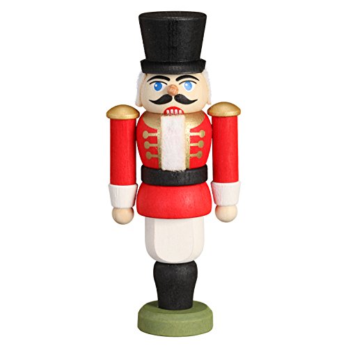 Seiffener Volkskunst Nussknacker Husar 9 cm (rot) von Seiffener Volkskunst