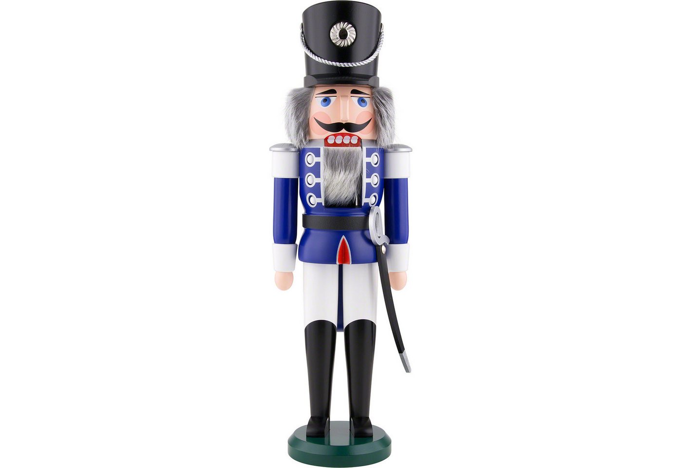 Seiffener Volkskunst Nussknacker Husar blau (50cm) Nussknacker von Seiffener Volkskunst von Seiffener Volkskunst