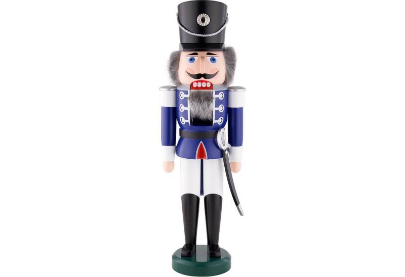 Seiffener Volkskunst Nussknacker Husar blau (60cm) Nussknacker von Seiffener Volkskunst von Seiffener Volkskunst