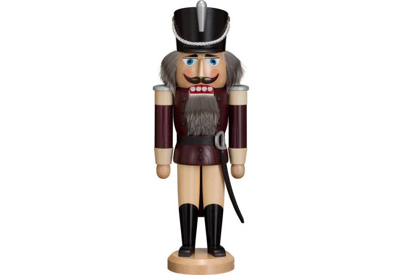 Seiffener Volkskunst Nussknacker Husar lasiert aubergine (37cm) Nussknacker von Seiffener Volkskunst von Seiffener Volkskunst