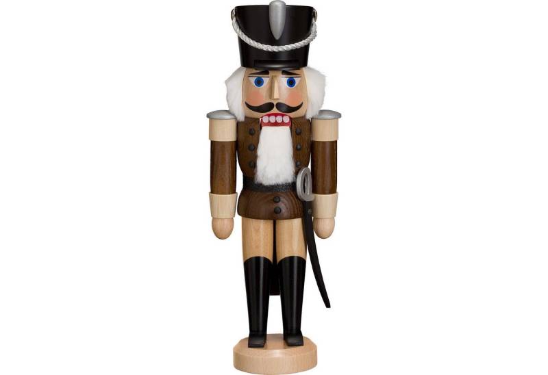 Seiffener Volkskunst Nussknacker Husar lasiert braun (28cm) Nussknacker von Seiffener Volkskunst von Seiffener Volkskunst