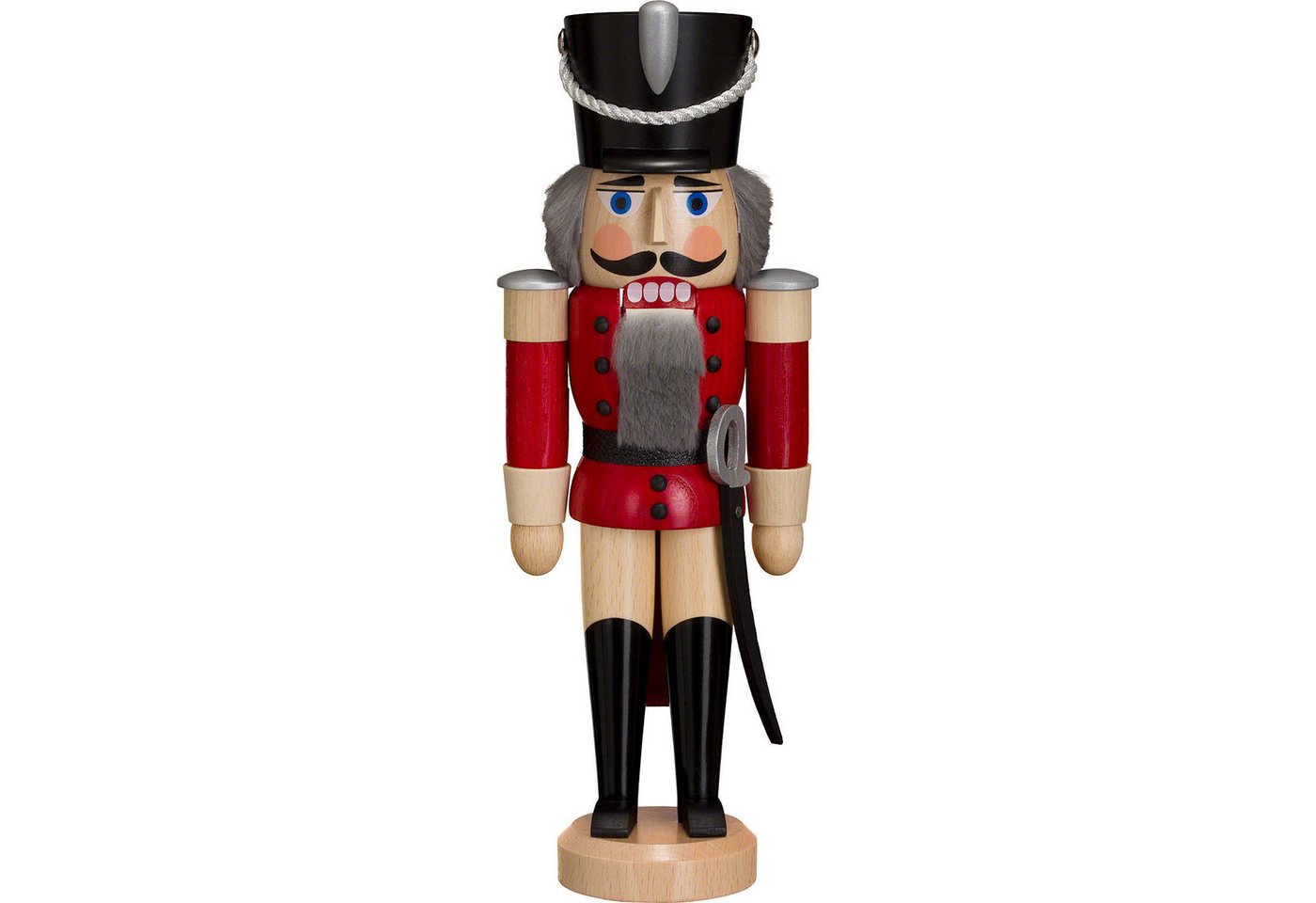 Seiffener Volkskunst Nussknacker Husar lasiert rot (28cm) Nussknacker von Seiffener Volkskunst von Seiffener Volkskunst