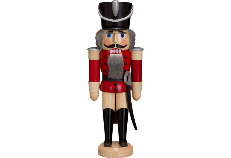 Seiffener Volkskunst Nussknacker Husar lasiert rot (28cm) Nussknacker von Seiffener Volkskunst von Seiffener Volkskunst