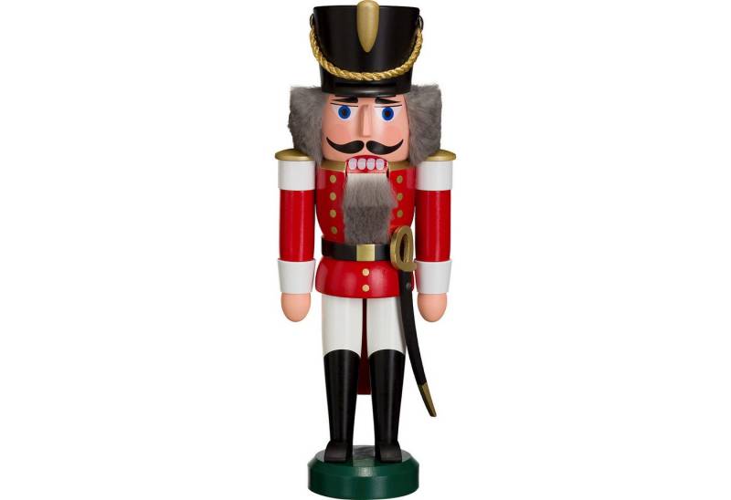 Seiffener Volkskunst Nussknacker Husar rot (28cm) Nussknacker von Seiffener Volkskunst von Seiffener Volkskunst