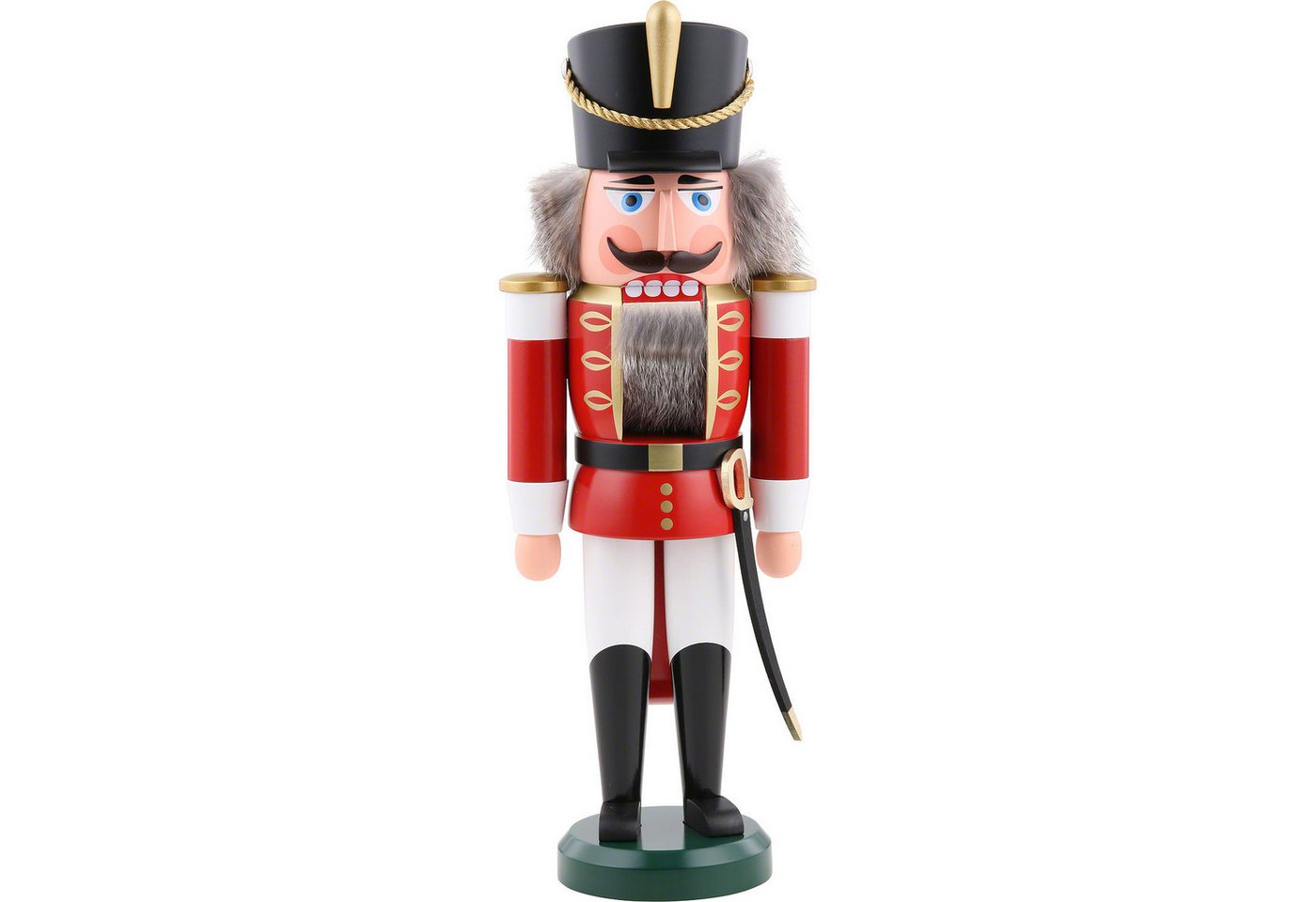 Seiffener Volkskunst Nussknacker Husar rot (37cm) Nussknacker von Seiffener Volkskunst von Seiffener Volkskunst
