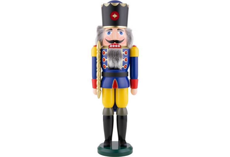 Seiffener Volkskunst Nussknacker König blau (50cm) Nussknacker von Seiffener Volkskunst von Seiffener Volkskunst