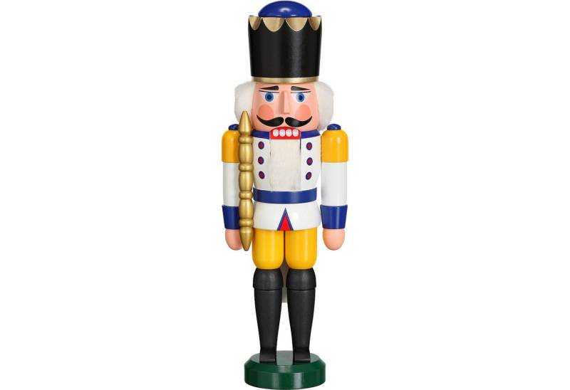 Seiffener Volkskunst Nussknacker König weiß (29cm) Nussknacker von Seiffener Volkskunst von Seiffener Volkskunst