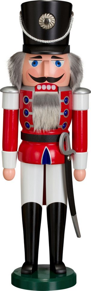 Seiffener Volkskunst Nussknacker Nussknacker Husar rot der Seiffener Volkskunst eG, Handarbeit aus dem Erzgebirge von Seiffener Volkskunst