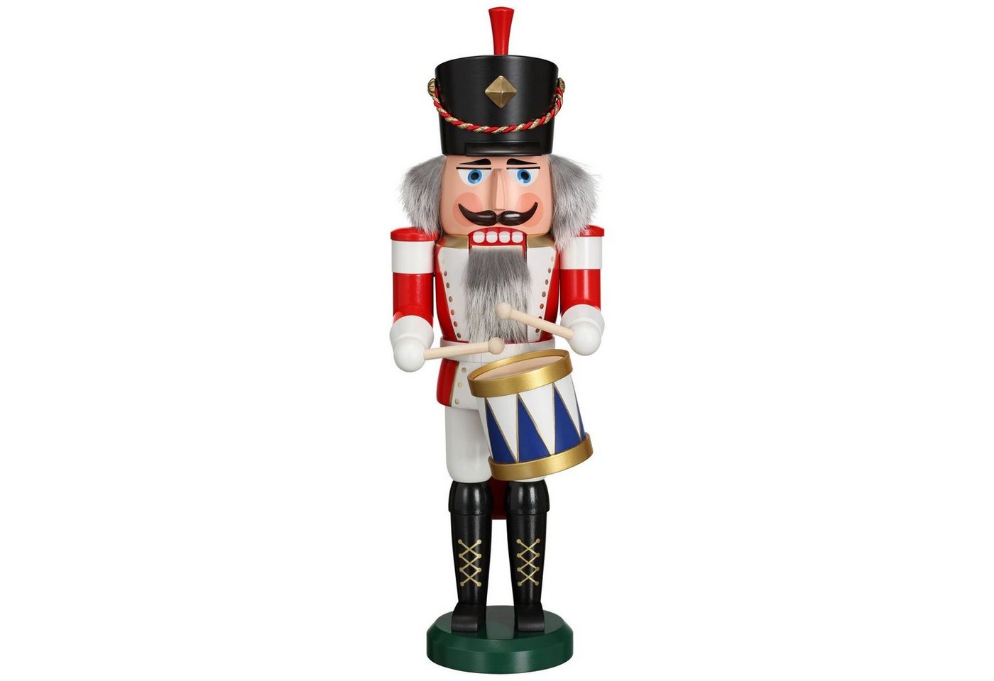 Seiffener Volkskunst Nussknacker Nussknacker Trommler rot/weiß aus dem Erzgebirge, Holzkunst aus dem Erzgebirge Seiffener Volkskunst Nussknacker Nussknacker Trommler rot/weiß aus dem Erzgebirge, Holzkunst aus dem Erzgebirge von Seiffener Volkskunst