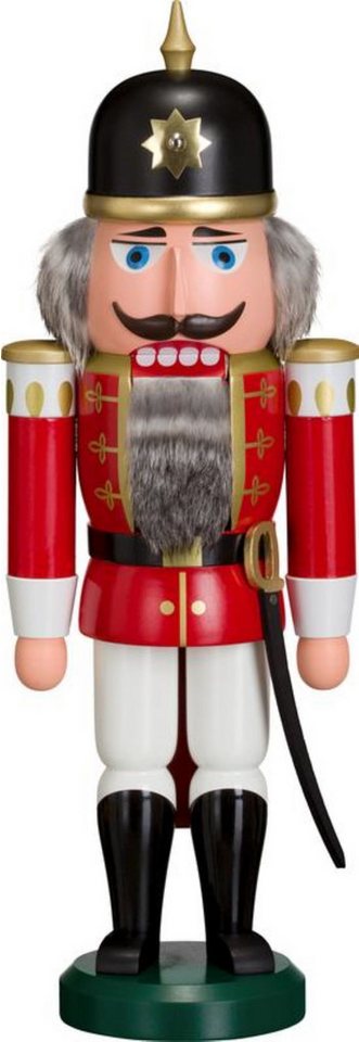 Seiffener Volkskunst Nussknacker Soldat 37 cm - 2 Farben zur Wahl oder natur - aus dem Erzgebirge von Seiffener Volkskunst