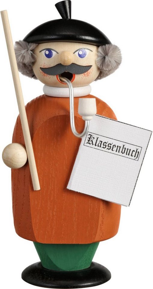 Seiffener Volkskunst Räuchermännchen 12264, Lehrer, aus Holz, Made in Germany von Seiffener Volkskunst