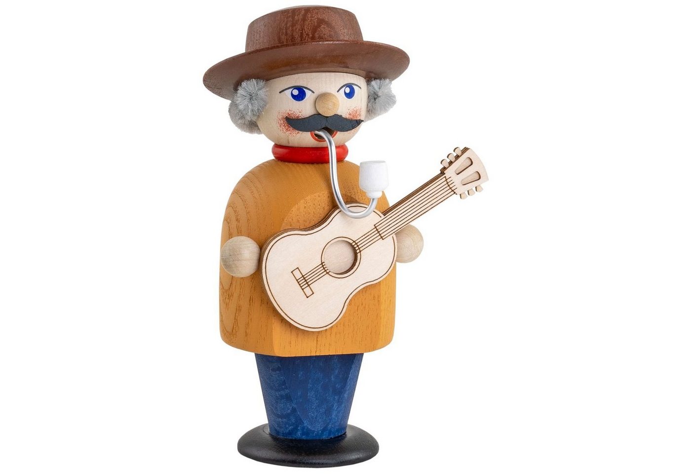 Seiffener Volkskunst Räuchermännchen 12270, Kleiner Geselle - Country Musiker, 14cm, Handarbeit aus Holz - Made in Germany Seiffener Volkskunst Räuchermännchen 12270, Kleiner Geselle - Country Musiker, 14cm, Handarbeit aus Holz - Made in Germany von Seiffener Volkskunst