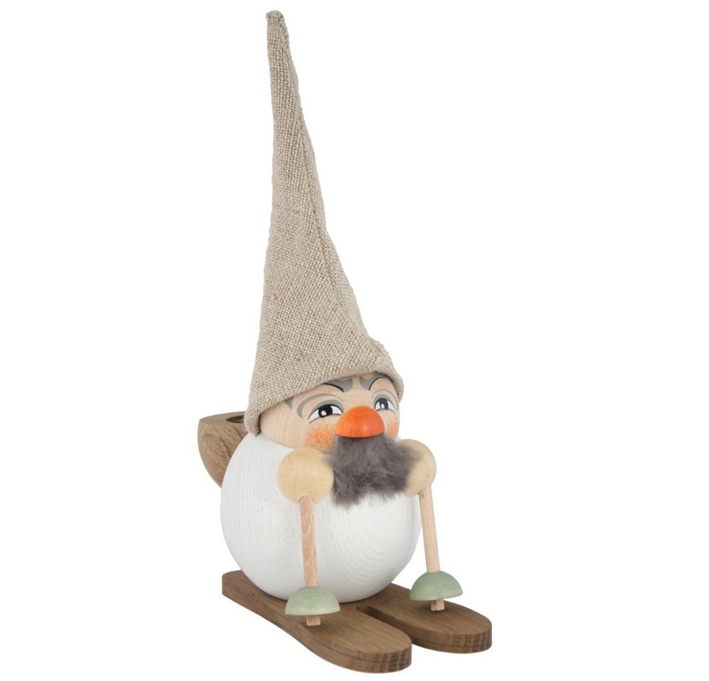 Seiffener Volkskunst Räuchermännchen 19037, Waldzwerg auf Ski, Kugelräucherfigur ca. 19cm, Handarbeit aus Holz - Made in Germany Seiffener Volkskunst Räuchermännchen 19037, Waldzwerg auf Ski, Kugelräucherfigur ca. 19cm, Handarbeit aus Holz - Made in Germany von Seiffener Volkskunst