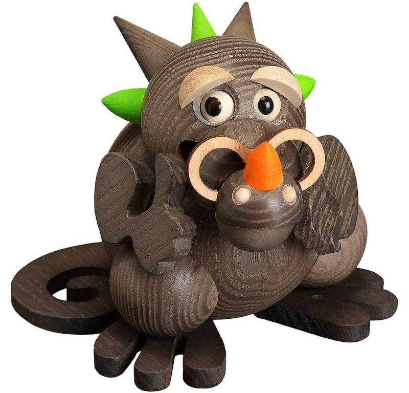 Seiffener Volkskunst Räuchermännchen Räucherdrache Drachen-Opa -  Kugelräucherfigur (9cm) von Seiffener Vol von Seiffener Volkskunst