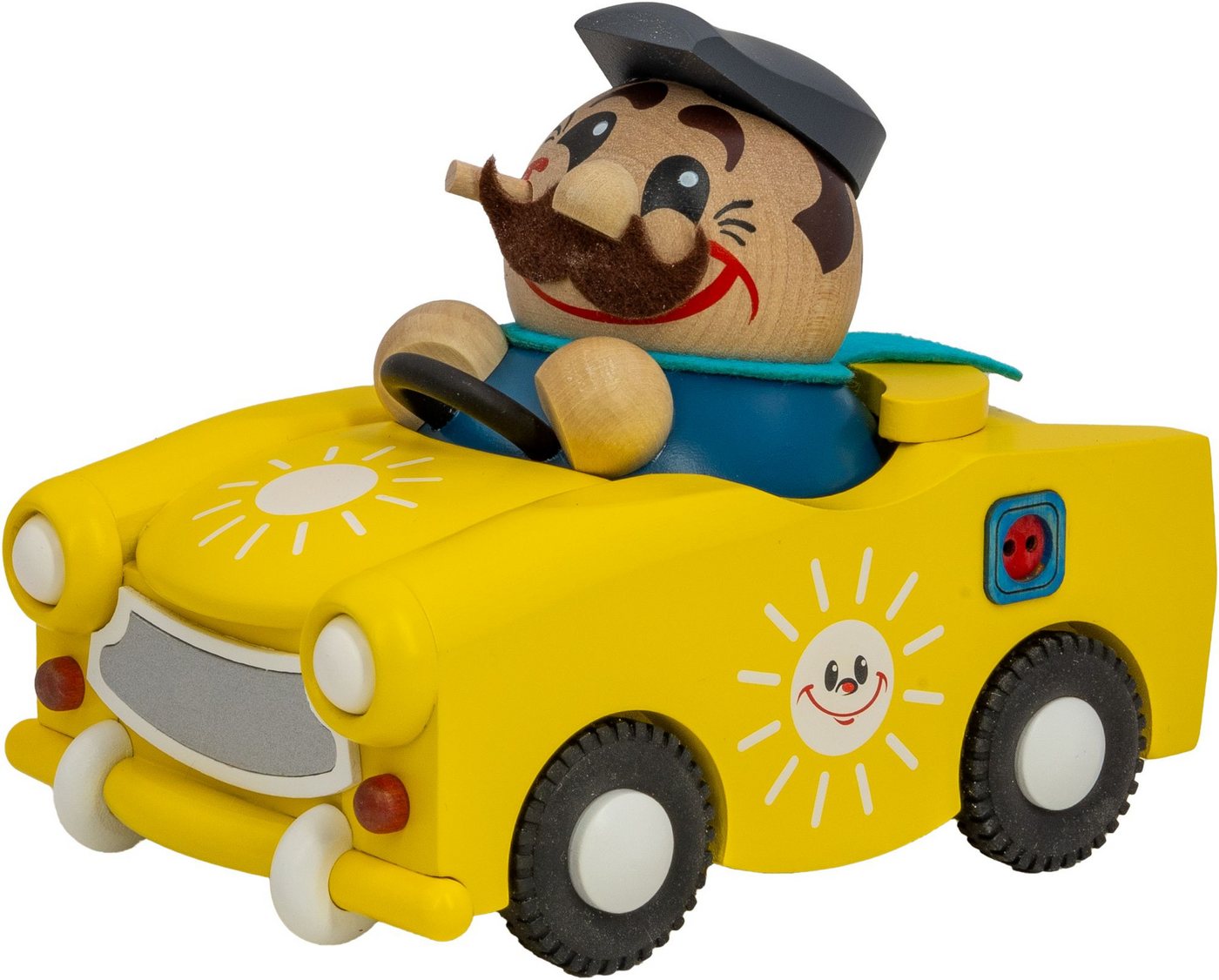 Seiffener Volkskunst eG Räuchermännchen Räucherfigur Jahresfigur E-Trabi, limitiert 2024 BxHxT 14x11x9cm NEU von Seiffener Volkskunst eG