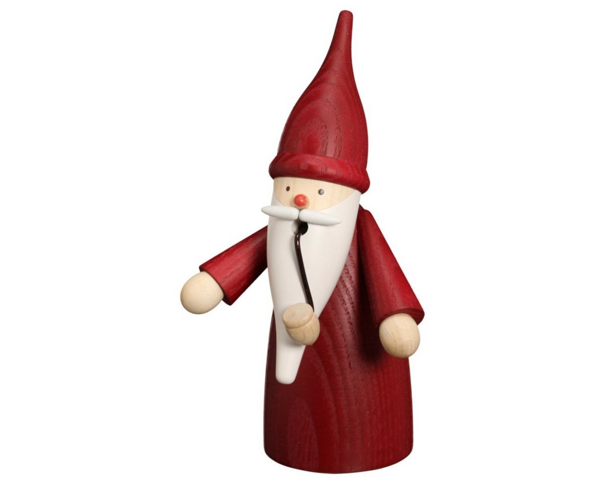 Seiffener Volkskunst Räuchermännchen Räucherfigur Wichtel weinrot, 16 cm von Seiffener Volkskunst