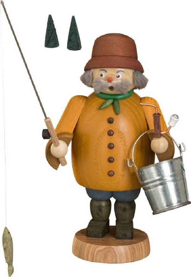 Seiffener Volkskunst Räuchermännchen Räuchermännchen Angler Holz 22 cm Erzgebirge Handarbeit, Original Erzgebirge Seiffener Volkskunst Räuchermännchen Räuchermännchen Angler Holz 22 cm Erzgebirge Handarbeit, Original Erzgebirge von Seiffener Volkskunst