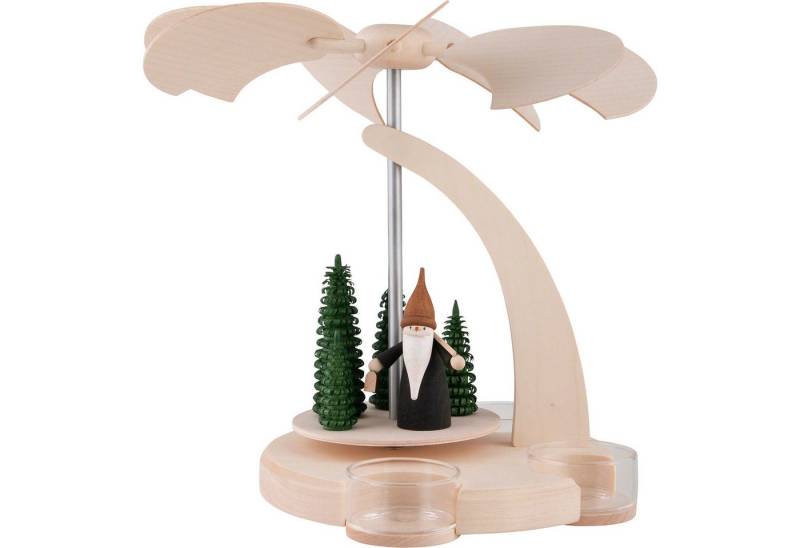 Seiffener Volkskunst Weihnachtspyramide 1-stöckige Bogenpyramide Bergwichtel (18cm) von Seiffener Volkskunst von Seiffener Volkskunst