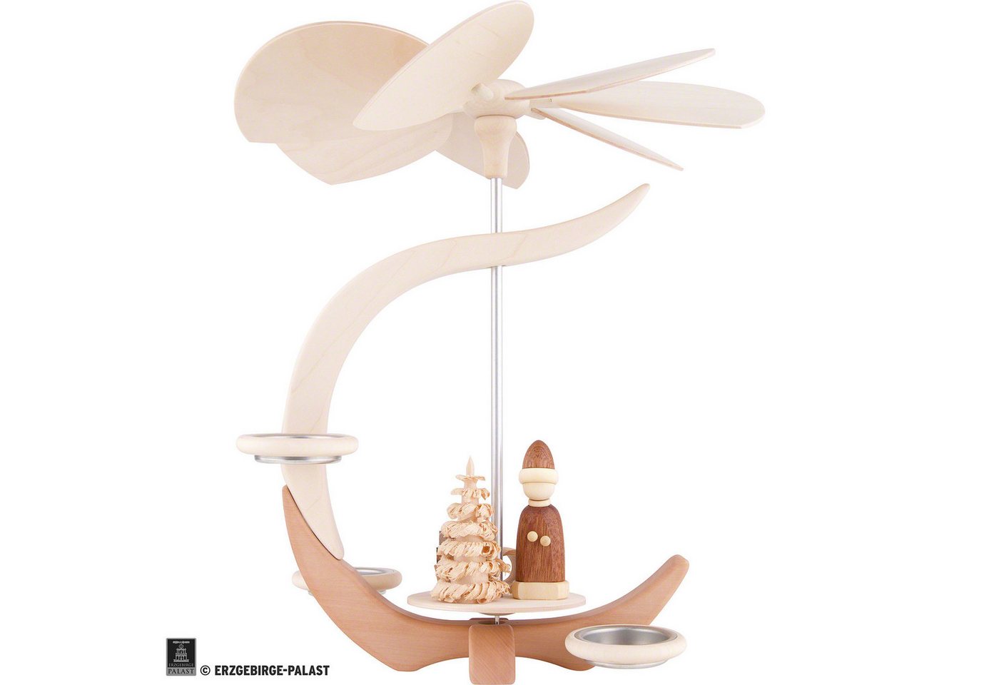 Seiffener Volkskunst Weihnachtspyramide 1-stöckige Pyramide C-Form - Weihnachtsmotiv (30cm) von Seiffener Volk von Seiffener Volkskunst