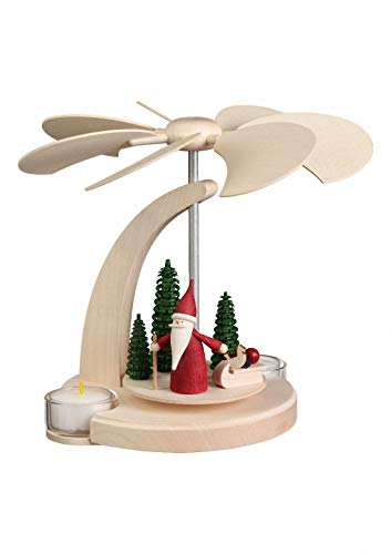 Seiffener Volkskunst | Weihnachtspyramide Teelicht Bogenpyramide | 18 cm Pyramide | Moderne Volkskunst aus dem Erzgebirge | 16264 | Weihnachtswichtel mit Schlitten Seiffener Volkskunst | Weihnachtspyramide Teelicht Bogenpyramide | 18 cm Pyramide | Moderne Volkskunst aus dem Erzgebirge | 16264 | Weihnachtswichtel mit Schlitten von Seiffener Volkskunst