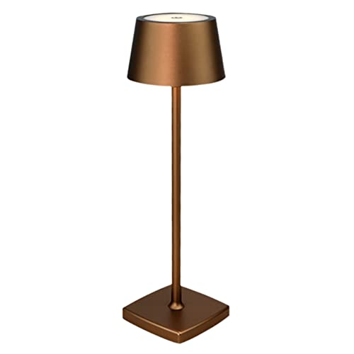 Akku Tischlampe Kabellos, Retro Table Lamp Warme Lichtfarbe Touch Dimmbar, Schutzart IP54 Led Tischleuchte Aufladbar 5200mAh, für Drinnen und Draußen Buffet Restaurant Kaffee Schlafzimmer, Braun von Seihoae