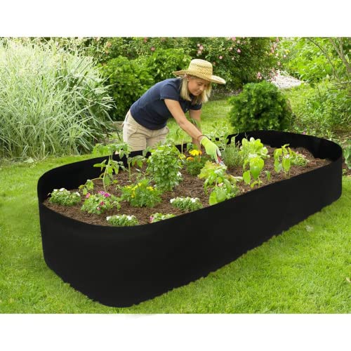 Schwarzer Pflanzsack, atmungsaktiv, für den Garten, Pflanztasche für Gemüse, für Balkon, Hinterhof, Garten von Seika