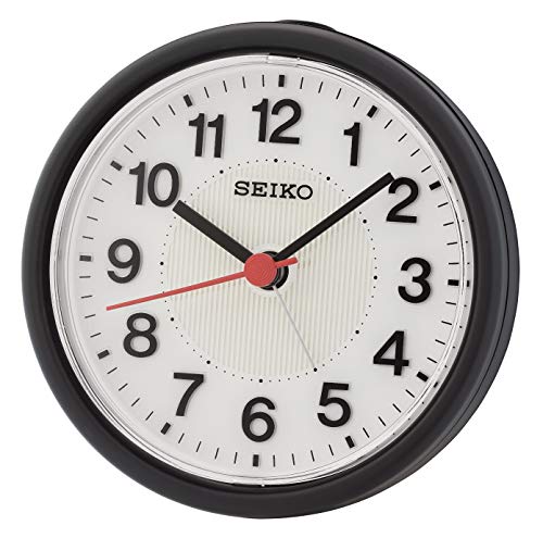 Seiko Wecker schwarz Kunststoff Schleichende Sekunde QHE159K von Seiko Clocks