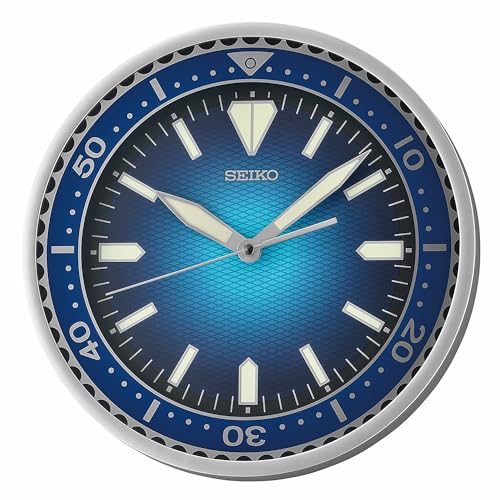 Seiko 30,5 cm Heritage Design Wanduhr Zifferblatt Metallic Blau Seiko 30,5 cm Heritage Design Wanduhr Zifferblatt Metallic Blau von Seiko