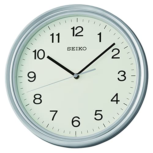 Seiko Clock Wanduhr analog Silber QHA008S von Seiko
