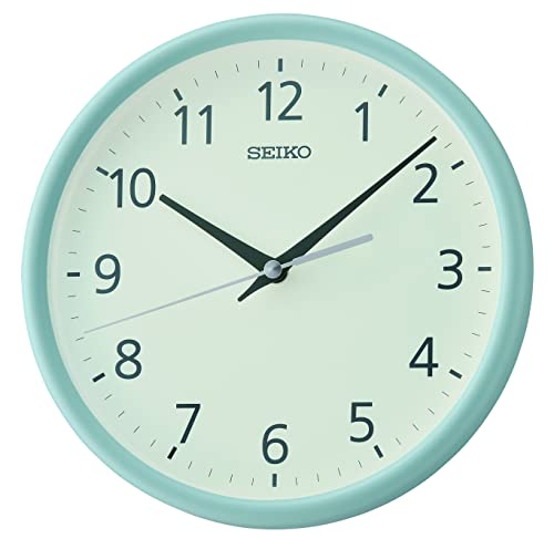 Seiko Clock Wanduhr analog hellblau QXA804L von Seiko