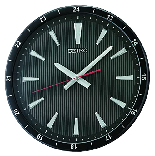 Seiko Clock Wanduhr analog schwarz-grau QXA802K von Seiko