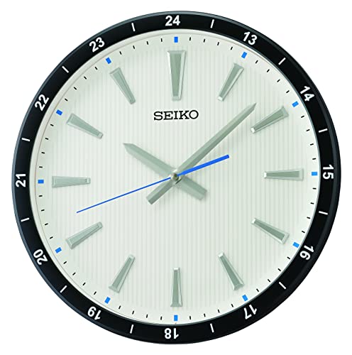 Seiko Clock Wanduhr analog schwarz-weiß QXA802J von Seiko