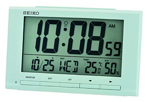 Seiko Clock Wecker digital hellblau LCD QHL090L von Seiko