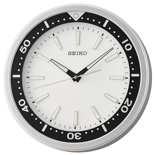 Seiko Plastic Wall Clock (35 cm x 35 cm x 5.4 cm, White) von Seiko