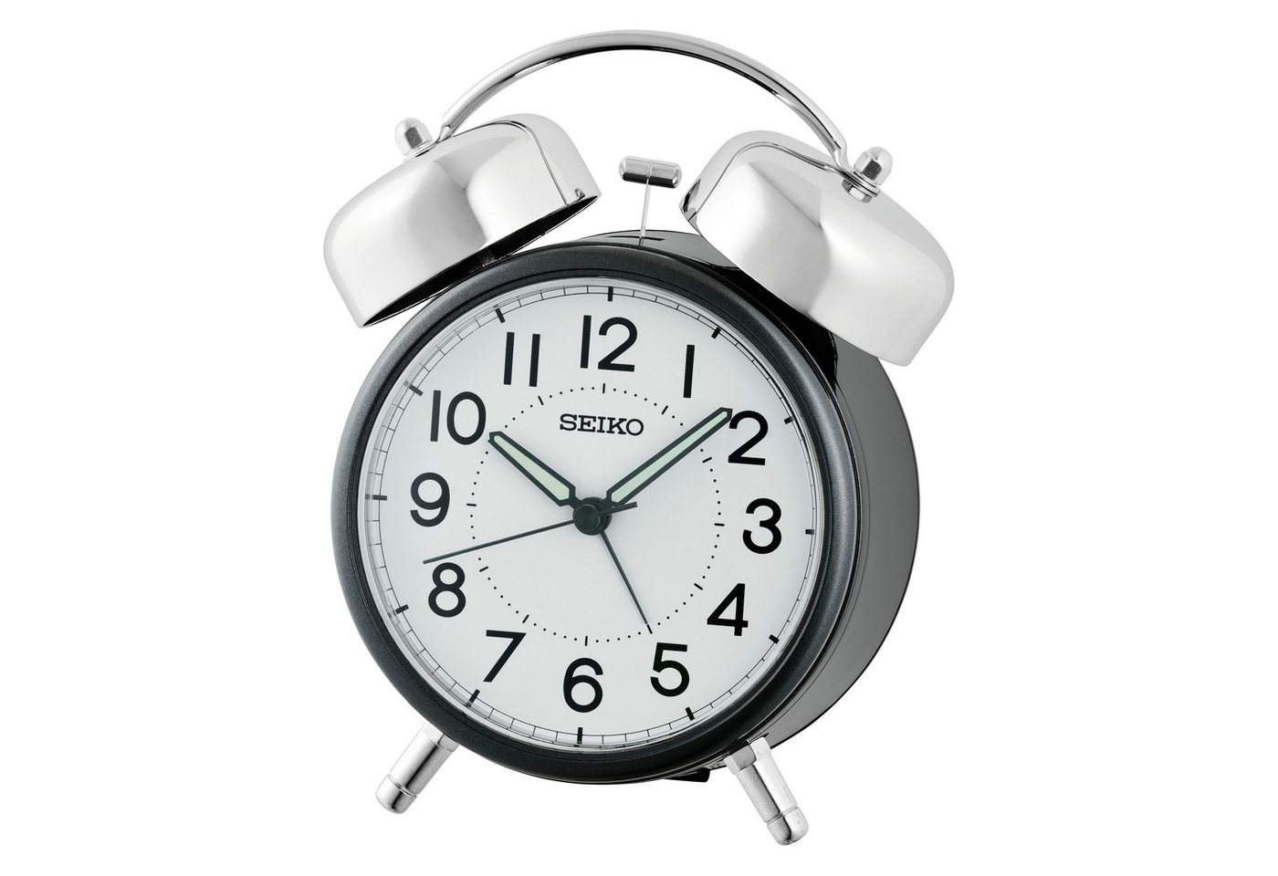 Seiko Quarzwecker Glockenwecker, Schlafzimmer, durchlaufende Sekunde, Beleuchtung von Seiko