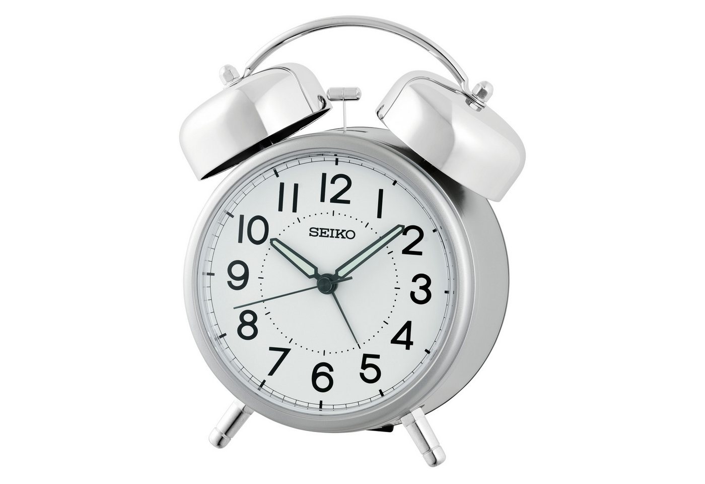 Seiko Quarzwecker Glockenwecker, Schlafzimmer, durchlaufende Sekunde, Beleuchtung von Seiko
