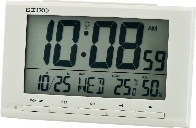 Seiko Quarzwecker LCD-Wecker Weiß, QHL090W von Seiko