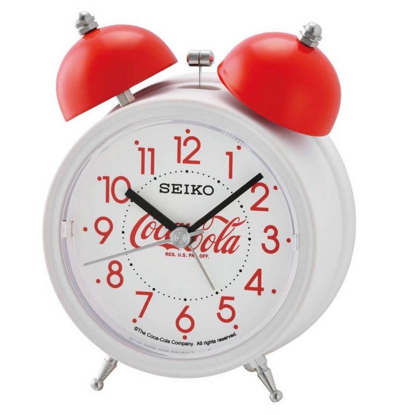 Seiko Quarzwecker Seiko Wecker Kunststoff analog Weiss/Rot CocaCola QHK905W von Seiko