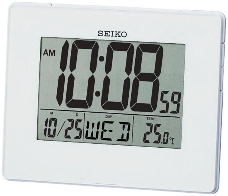 Seiko Quarzwecker Wecker, Digitalwecker, Datum, Beleuchtung, 12/24 Std. Anzeige von Seiko