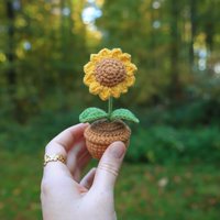 Fertige Gehäkelte Sonnenblume Im Topf, Geschenk Für Pflanzenliebhaber, Gehäkelte in Gelb Fertige Gehäkelte Sonnenblume Im Topf, Geschenk Für Pflanzenliebhaber, Gehäkelte in Gelb von SeilaCollection