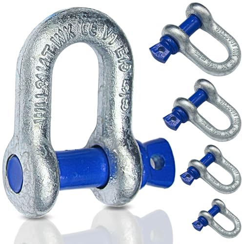 Schäkel gerade 0,5t - 12t | Schäkel Set Stahl galvanisch verzinkt | 2, 4, 10 Stück | Version Schäkel 3,25t 2 Stück Schäkel gerade 0,5t - 12t | Schäkel Set Stahl galvanisch verzinkt | 2, 4, 10 Stück | Version Schäkel 3,25t 2 Stück von Seildienst GOTEC