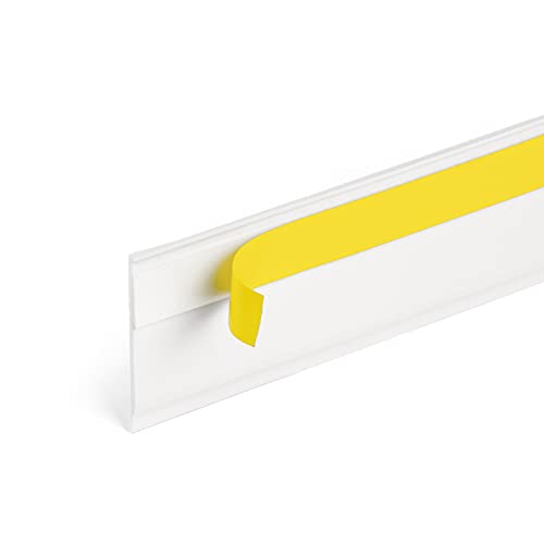 Seiletech.de FENSTERLEISTE MIT LIPPE | 5 m | 60 mm x 1,5 mm | selbstklebend | Weiß | Flachleiste Dichtungleiste Profileleiste Abschlussleiste von Seiletech.de