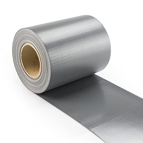 Seiletech.de Sichtschutzstreifen | Grau | 19 cm x 26 m | 1200 g/m² | Zaunfolie | Sichtschutz | Zaunblende | Gartenmaterial | UV-Stabilisierung | Reißfest | PVC Rolle von Seiletech.de