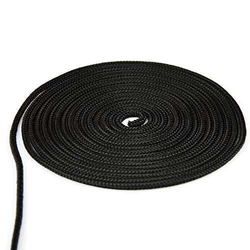 Seiltech.de SCHWARZES POLYPROPYLENSEIL – 8mm – 60m – Traglast bis 82 kg Flechtleine Textilschnur Kordel Kunststoffseil geflochten von Seiletech.de
