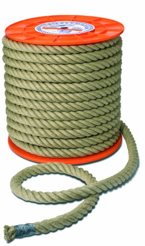 Hanfseil 1 Meter, Meterware - [MINDEST-Bestellmenge 15 METER], Naturhanf 30 mm 4-litzig gedreht. Bei Anzahl (im Einkaufswagen) gewünschte Meter eingeben (max. 50m je Spule) - PREIS PER METER ! von Seilflechter-Tauwerk, Made in Germany