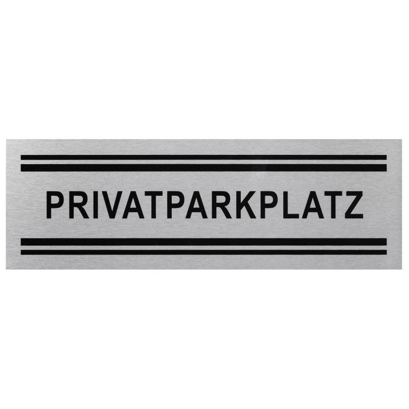 Hinweisschild Aluminium Privatparkplatz Selbstklebend von Seilflechter