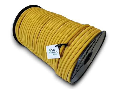 10m Expanderseil 8mm Gummiseil in Gelb Gummikordel Expanderseil 10m - 100m für Plane LKW Netze Zelte Abdeckungen von Seilwelt