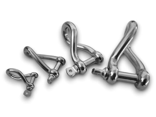 Seilwelt 4mm 100 Stück Edelstahl Schäkel gedreht für Drahtseile AISI 316 V4A von Seilwelt