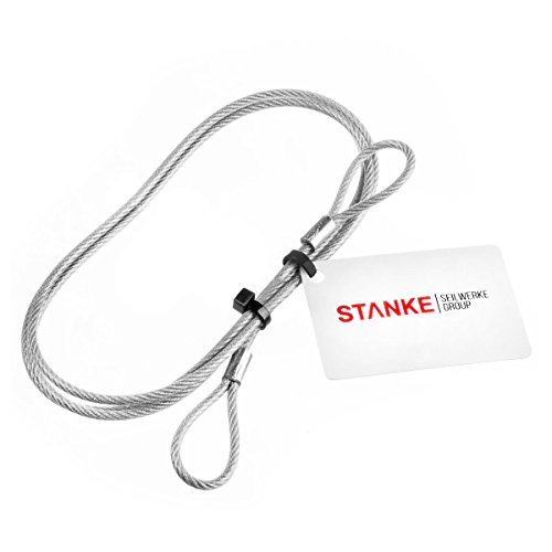 Seilwerk STANKE PVC Drahtseil 5 mm 6x7 verzinkt mit Öse, Anschlagseil mit Schlaufe, Länge 2 m von Seilwerk STANKE
